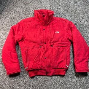 Vintage The North Face Women's Large Puffer Jacket‎ Red Insulated USA Made 90s